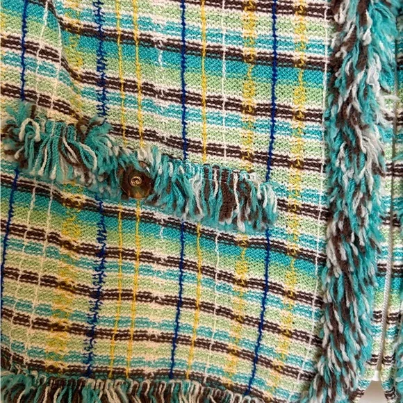 St. John Collection Multicolor Plaid Tweed Blazer - Picture 4 of 6